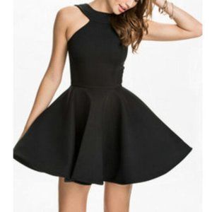 Brand New Sexy Black Flair Skater Dress